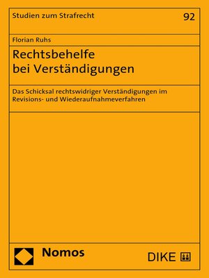 cover image of Rechtsbehelfe bei Verständigungen